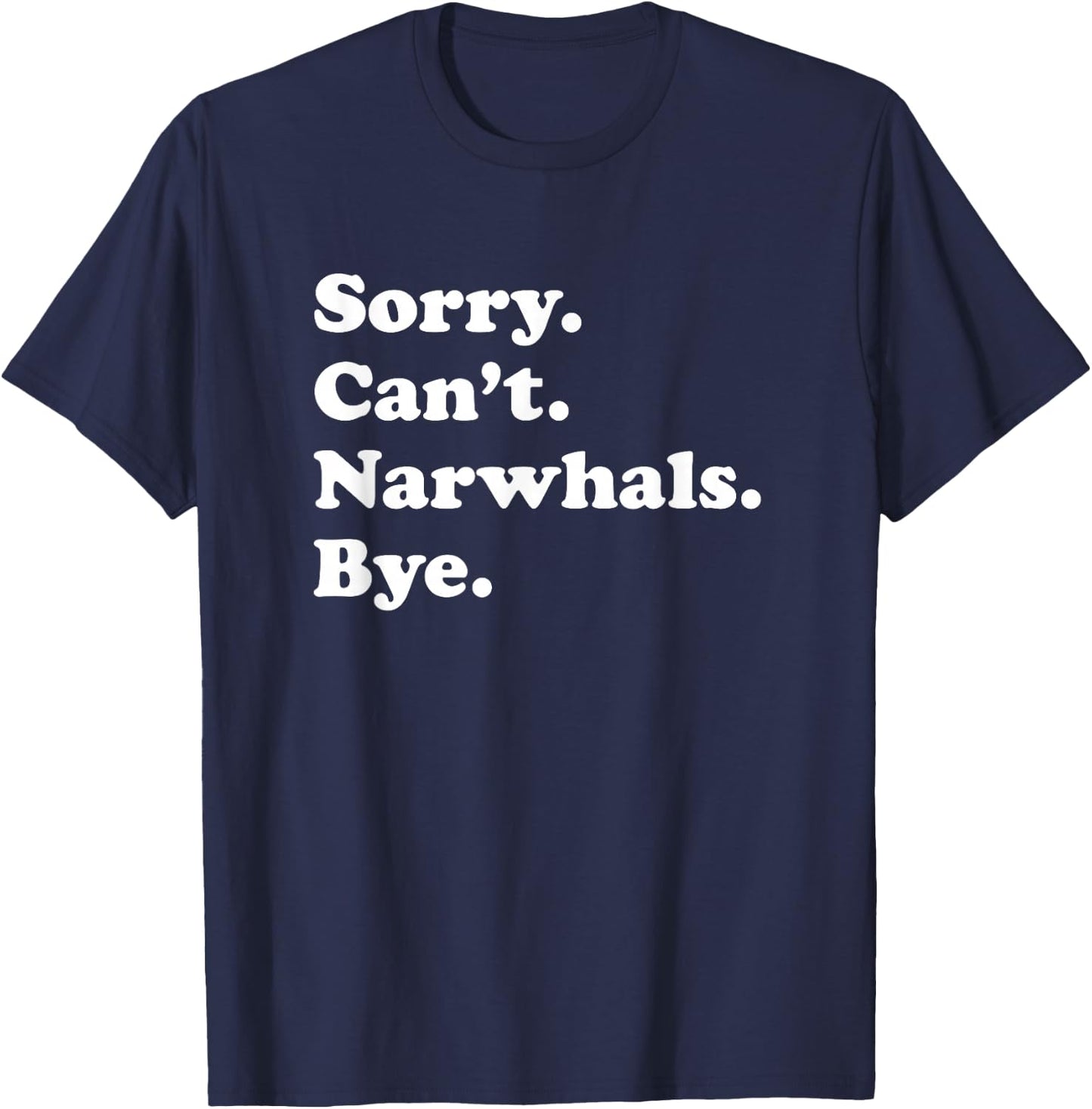 Funny Narwhal Gift Women Boys or Girls T-Shirt - T-Shirt | Navy