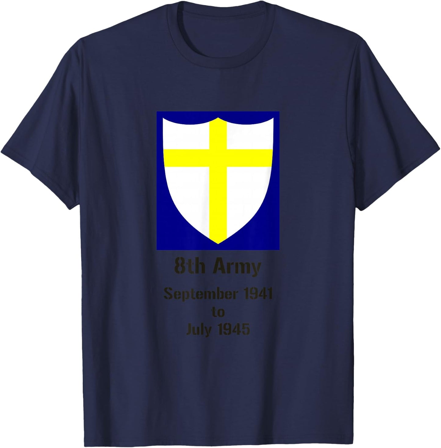 British 8th Army, WW2, Desert Rats T-Shirt - T-Shirt | Navy