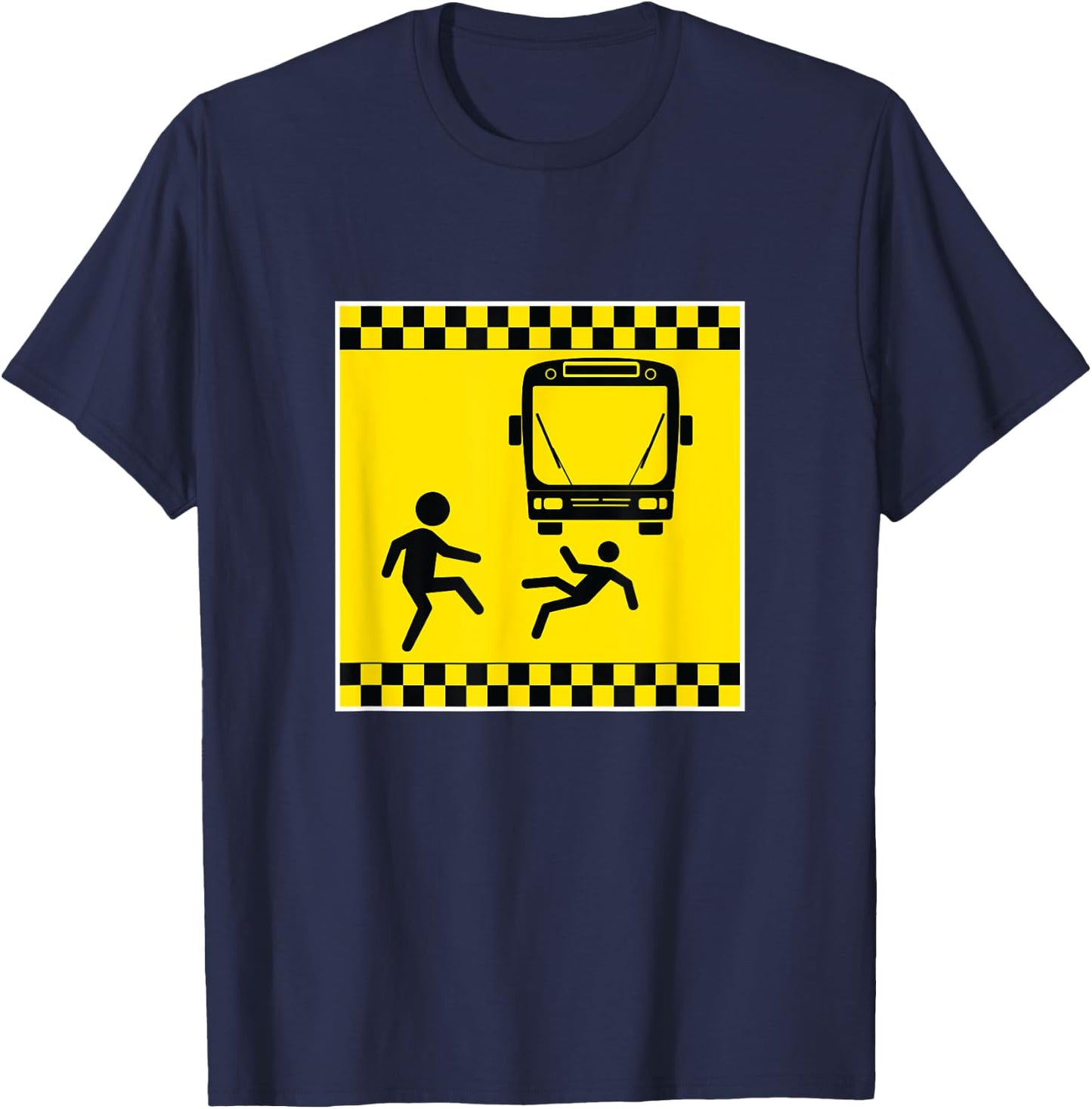 Throw Under The Bus Caution Funny Gag Gift T-Shirt - T-Shirt | Navy