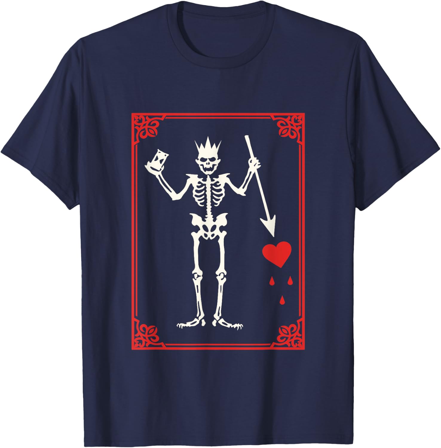 Blackbeard The Pirate Battle Flag Jolly Roger Military T-Shirt - T-Shirt | Navy