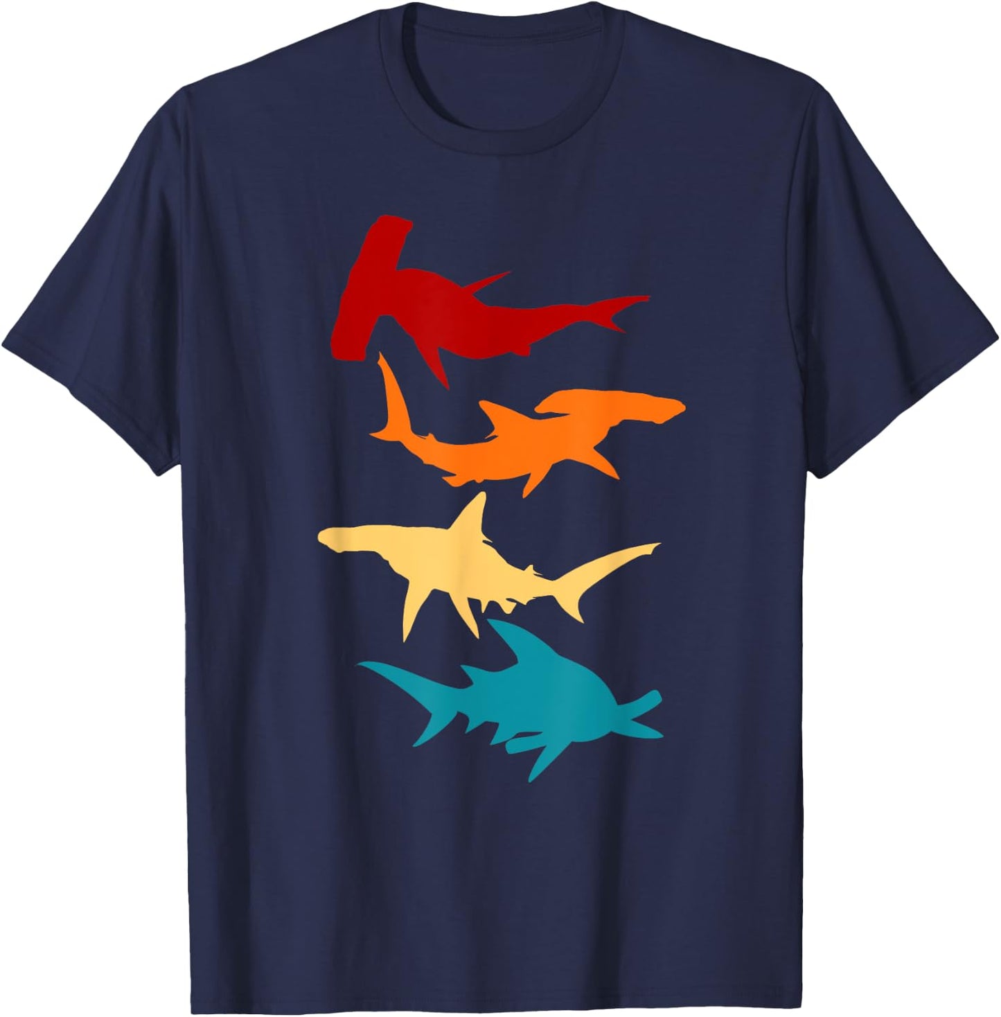 Great 4 hammer shark Gift divers T-Shirt - T-Shirt | Navy