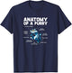 Anatomy of a Furry Fox Cute Furries Fursona T-Shirt - T-Shirt | Navy