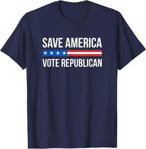 Save America - Vote Republican T-Shirt - T-Shirt | Navy