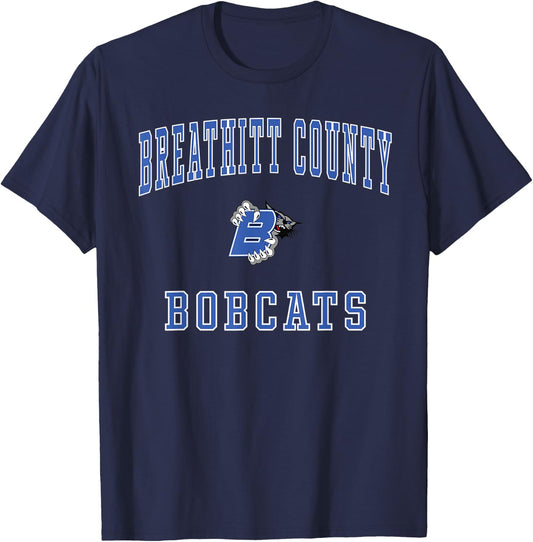 Breathitt County High School Bobcats T-Shirt - T-Shirt | Navy