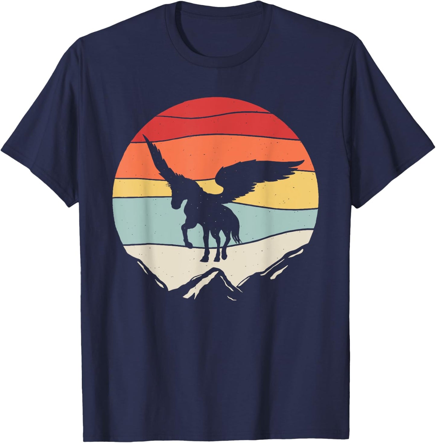 Vintage Retro Pegasus Greek Mythology T-Shirt - T-Shirt | Navy