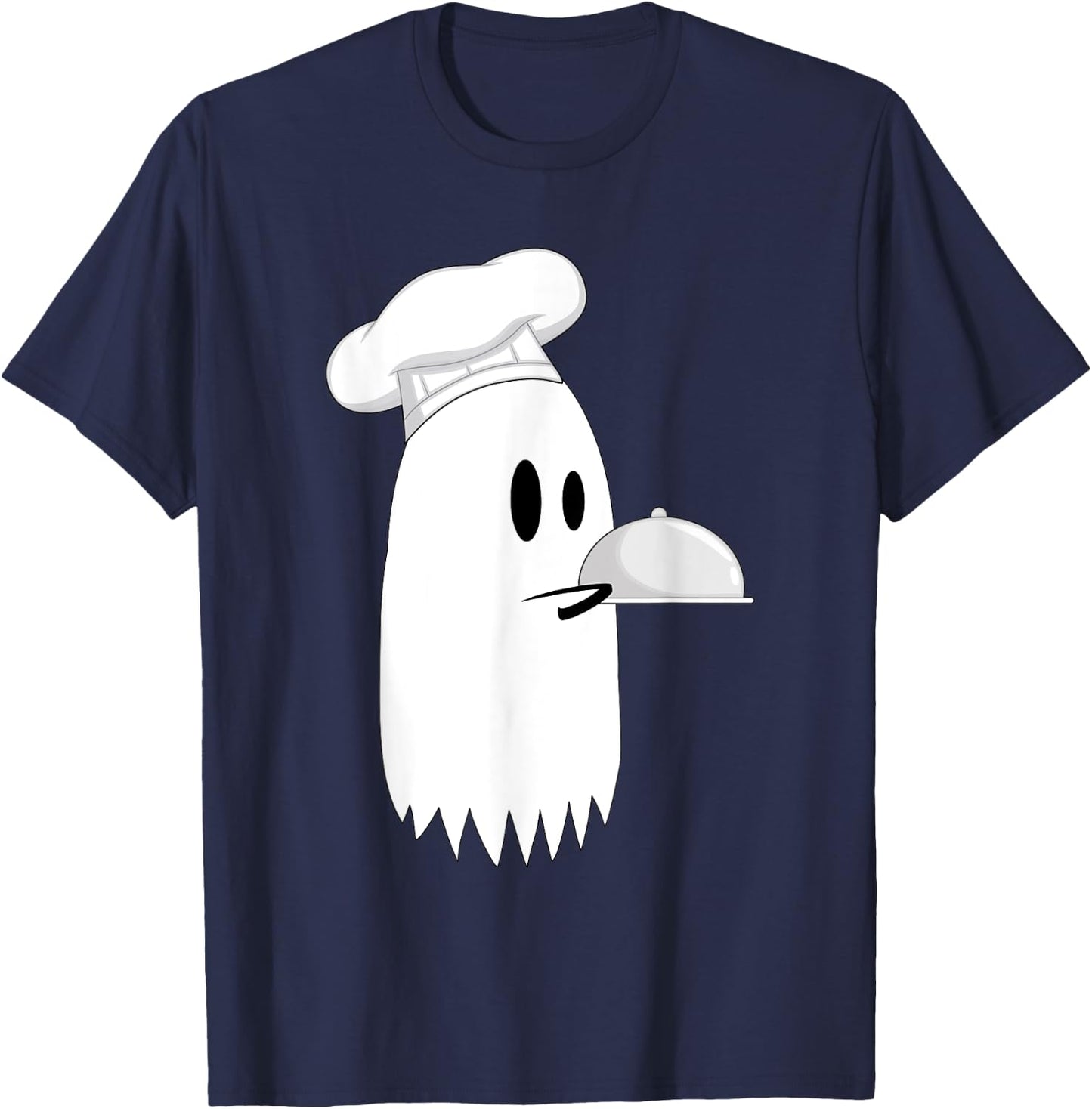 Spooky Ghost Cooking Chef Halloween Costume Gift T-Shirt - T-Shirt | Navy