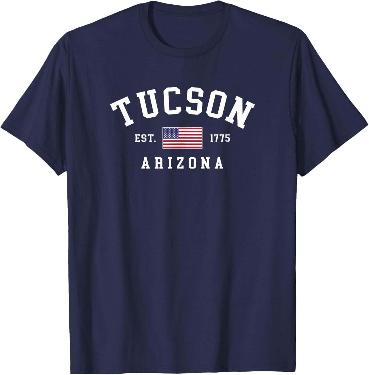 Vintage Tucson Arizona July 4th US Flag Retro Throwback T-Shirt - T-Shirt | Navy