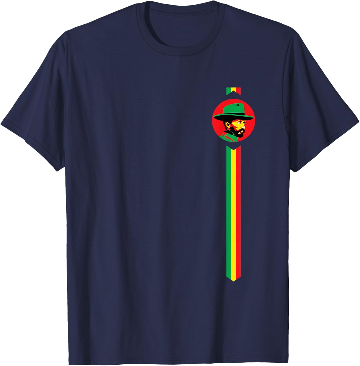 His Imperial Majesty Haile Selassie I King of Kings T-Shirt - T-Shirt | Navy