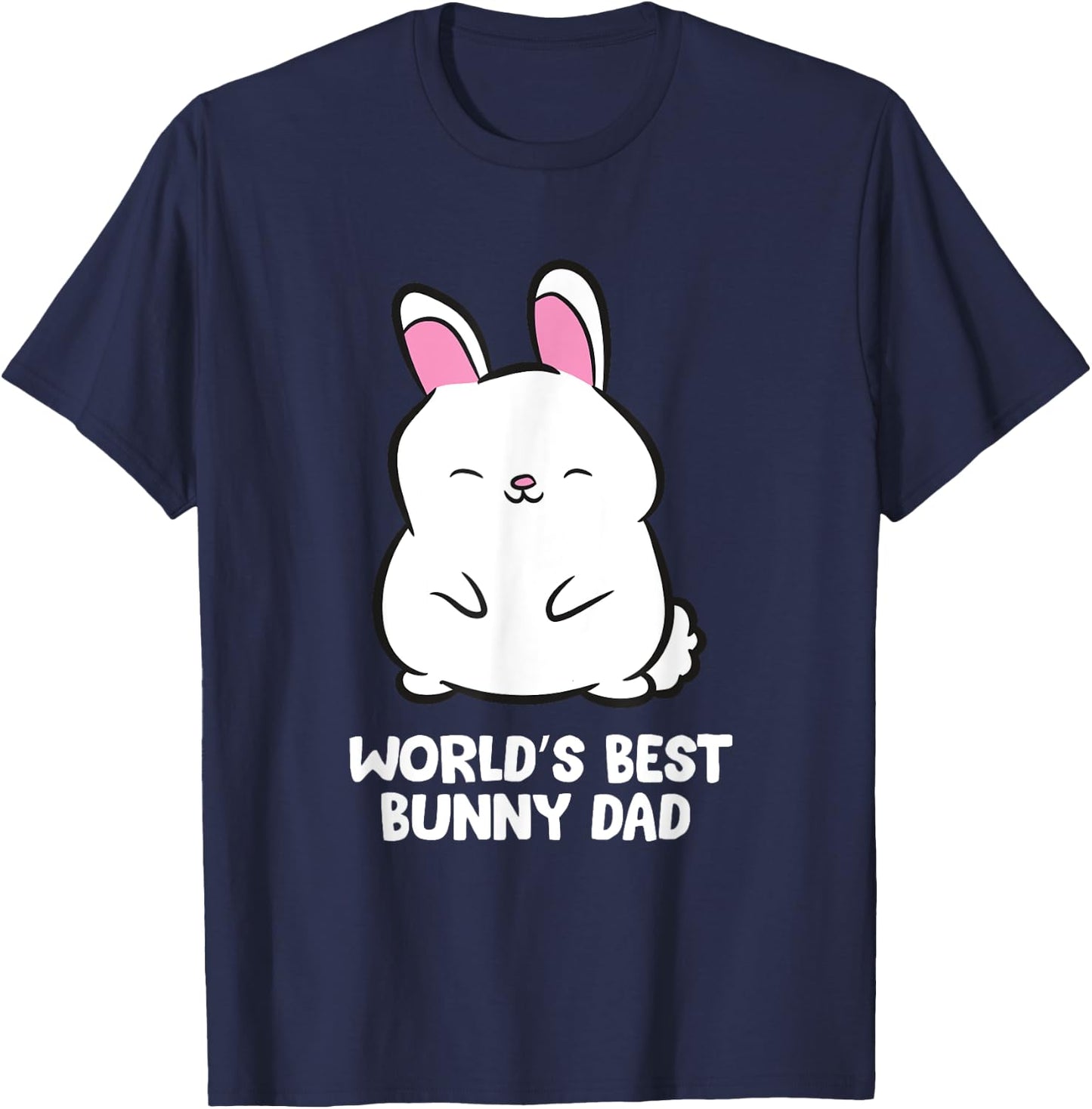 World's Best Bunny Dad Rabbit Bunny Dad T-Shirt - T-Shirt | Navy
