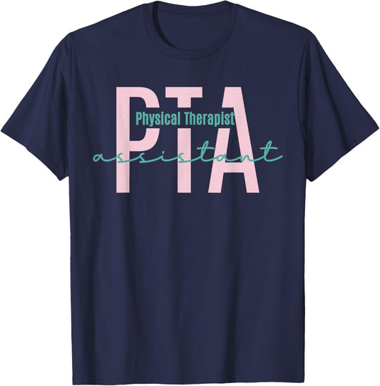 Female Physical Therapist Assistant Graduate Crew Future PTA T-Shirt - T-Shirt | Navy