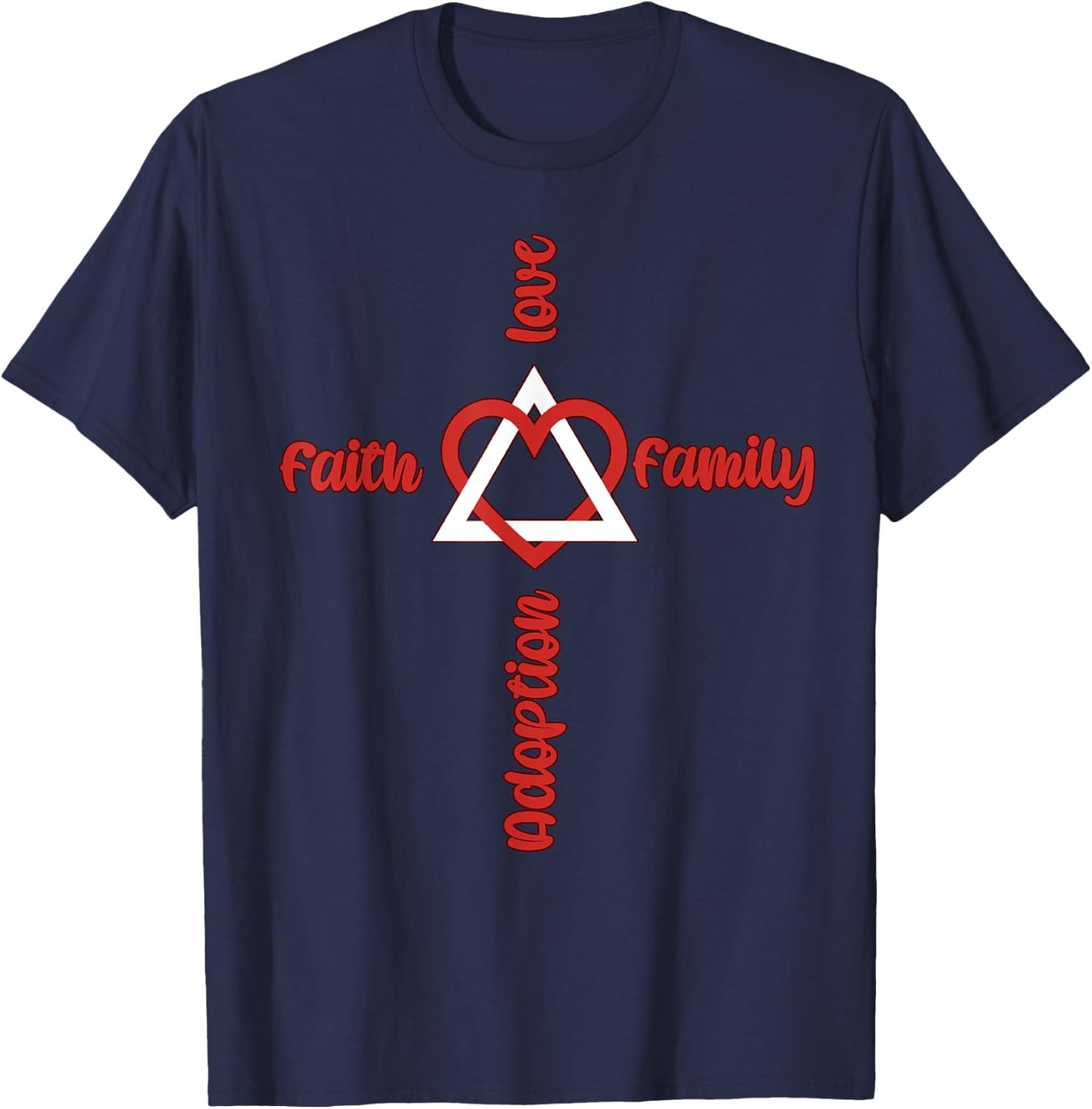 Adoption Symbol idea for Adopting Children Christian Family T-Shirt - T-Shirt | Navy