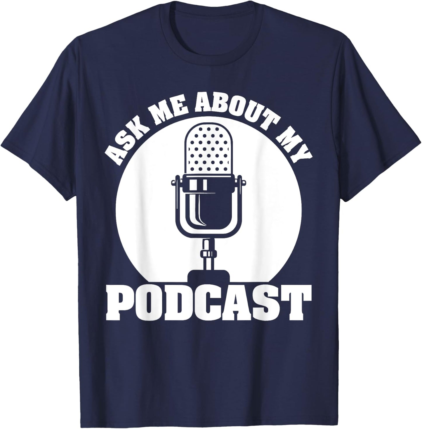 Funny Podcast Gift Women Cool Podcaster Podcasting T-Shirt - T-Shirt | Navy