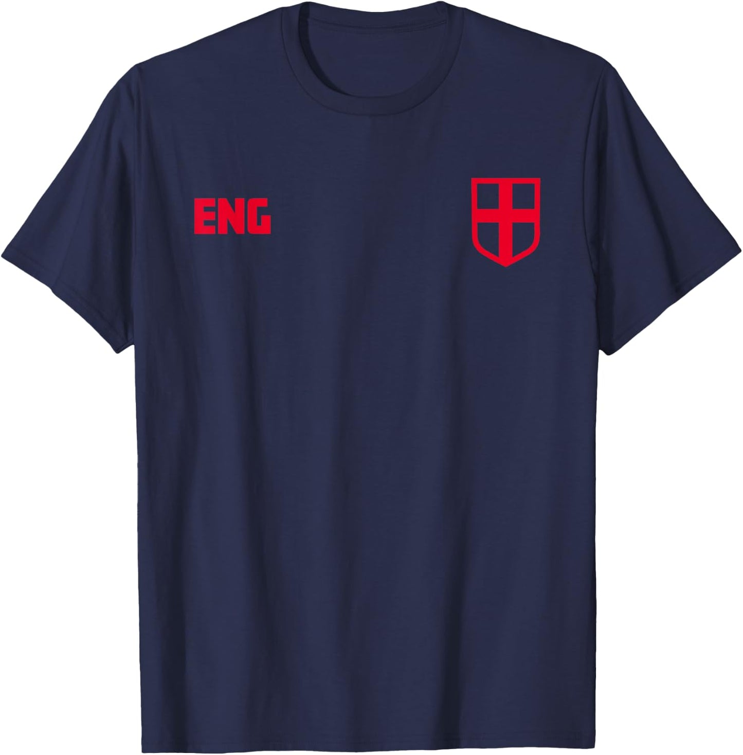 England Euro Football Kit Style T-Shirt - T-Shirt | Navy