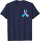 Type 1 Diabetes Awareness Ribbon Badge T-Shirt - T-Shirt | Navy