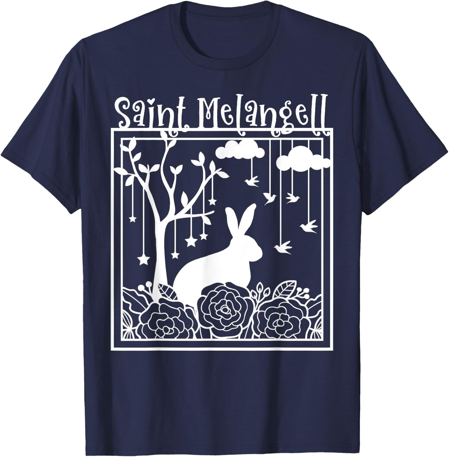 St Melangell Hares Rabbit Owner Catholic T-Shirt - T-Shirt | Navy