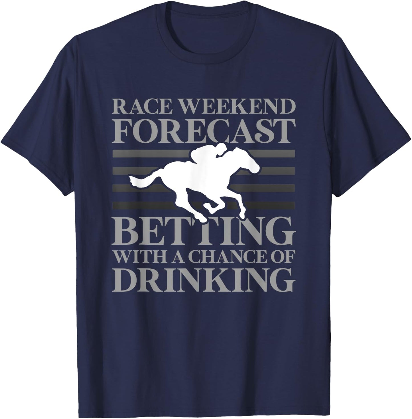 Funny Horse Racing Jockey Racer Track Rider Drinking Gifts T-Shirt - T-Shirt | Navy