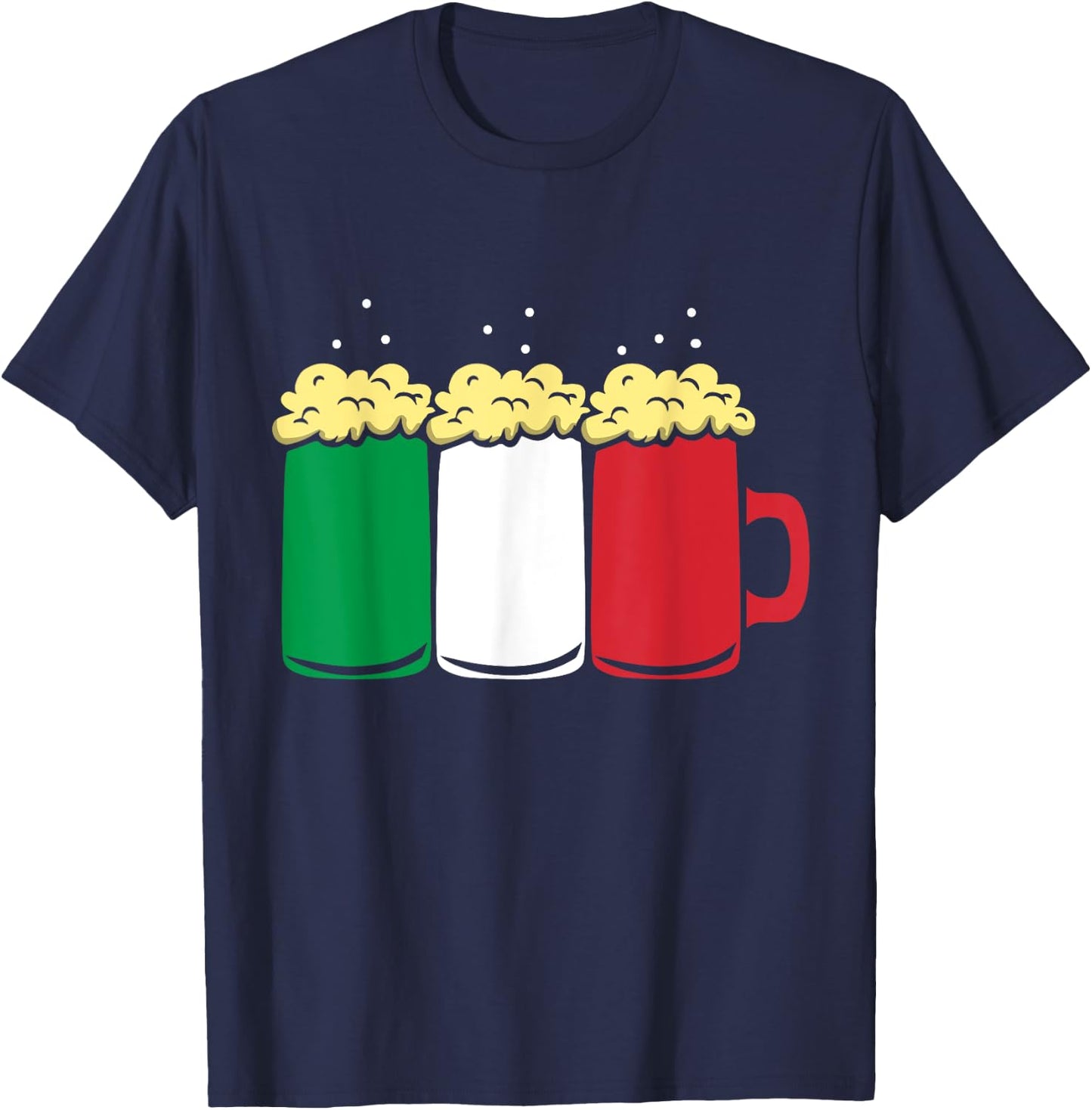 Italy Flag Design for Beer Drinker Men T-Shirt - T-Shirt | Navy