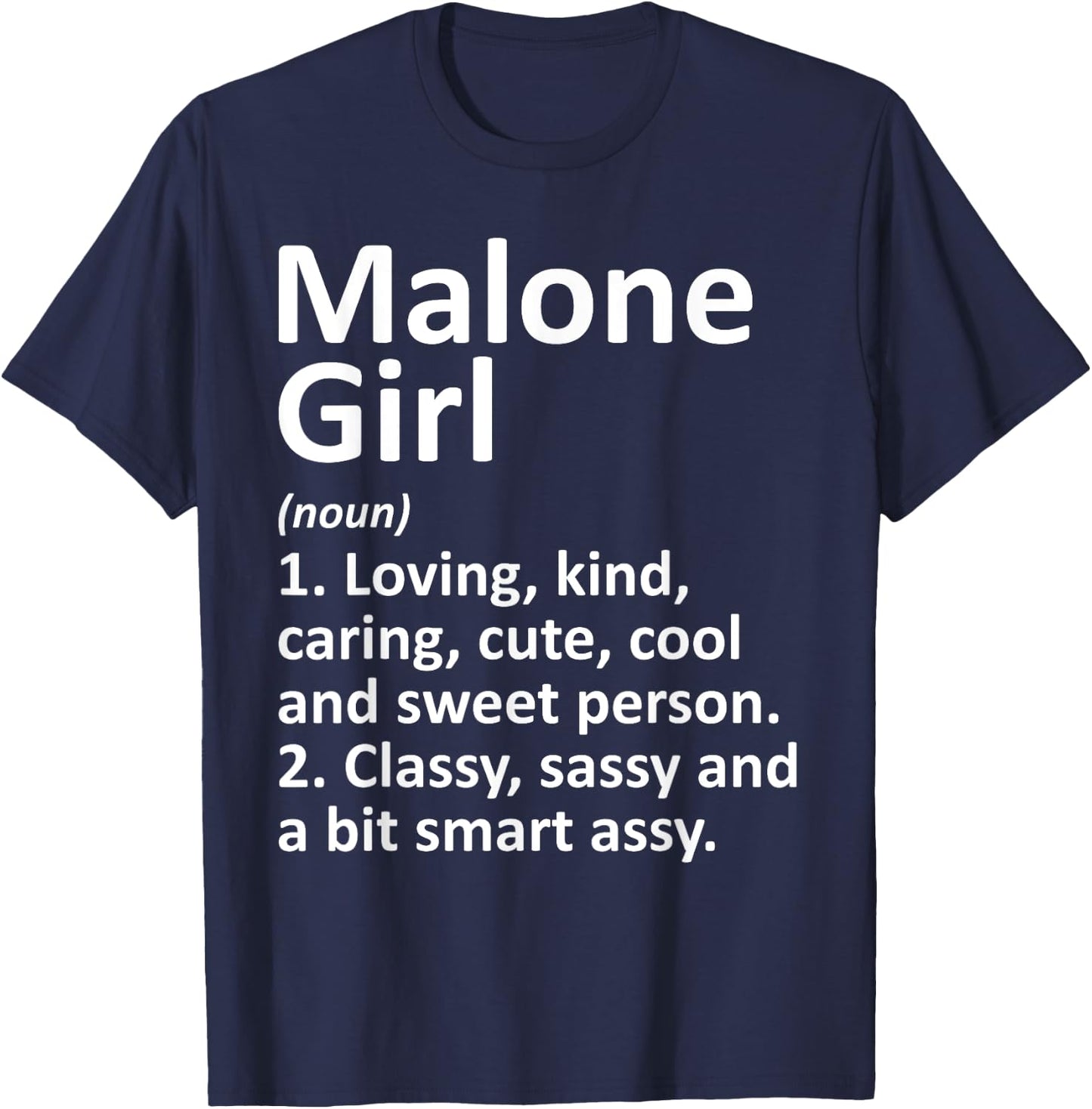 MALONE GIRL NY NEW YORK Funny City Home Roots Gift T-Shirt - T-Shirt | Navy