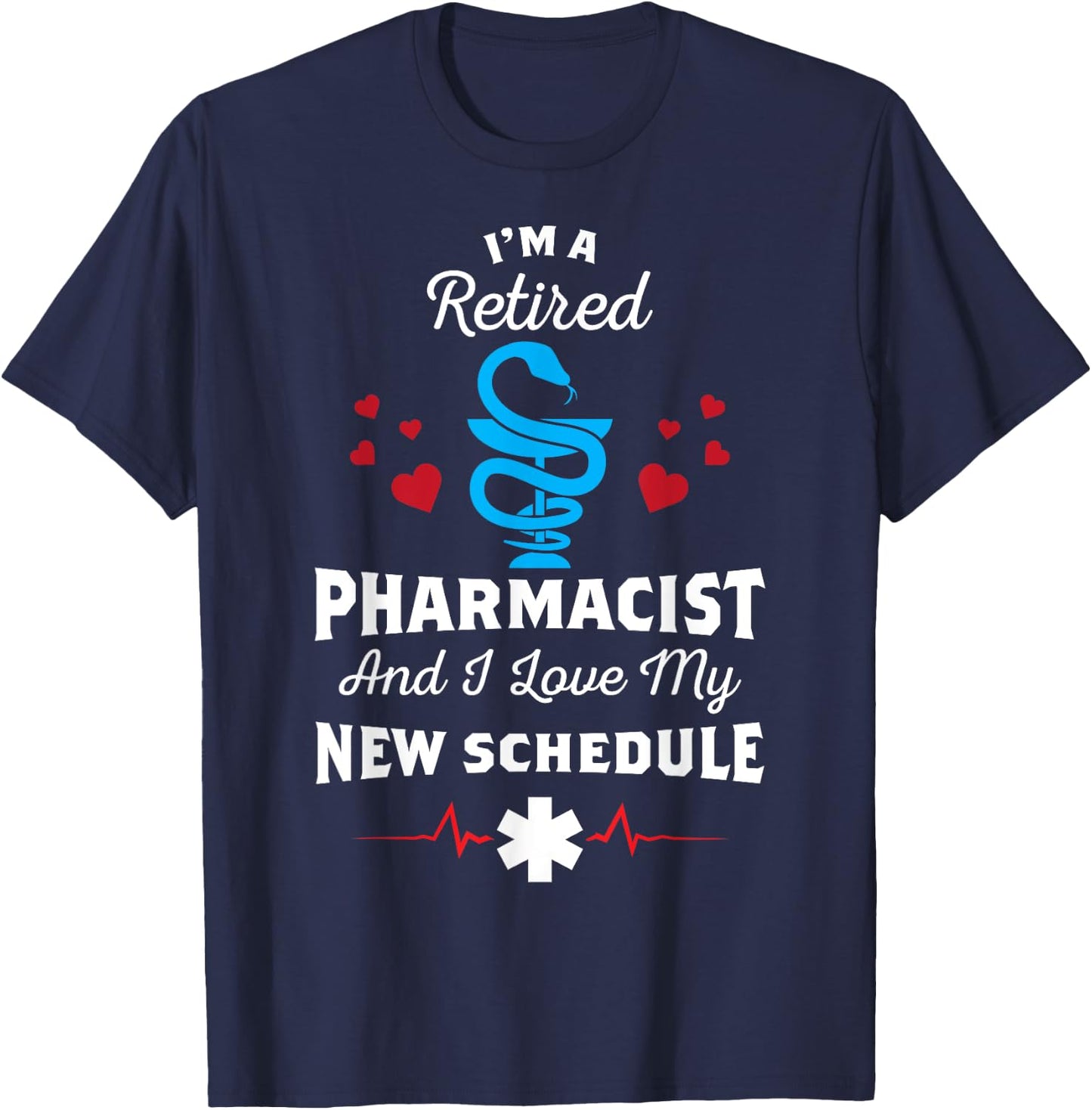 Retirement Pharmacy Party - Funny Retired Pharmacist T-Shirt - T-Shirt | Navy