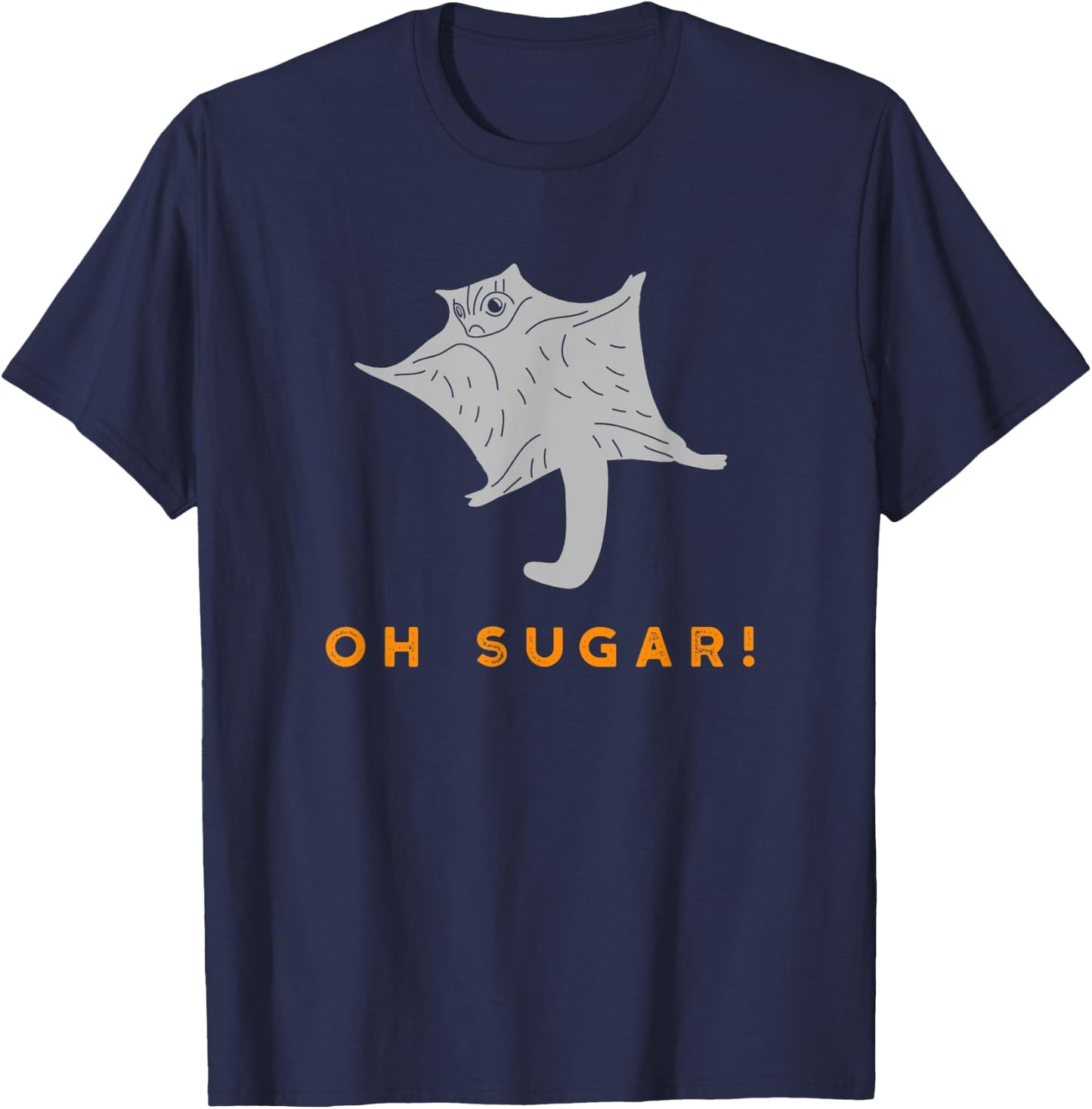 Oh Sugar! Funny Flying Sugar Glider Graphic T-Shirt - T-Shirt | Navy