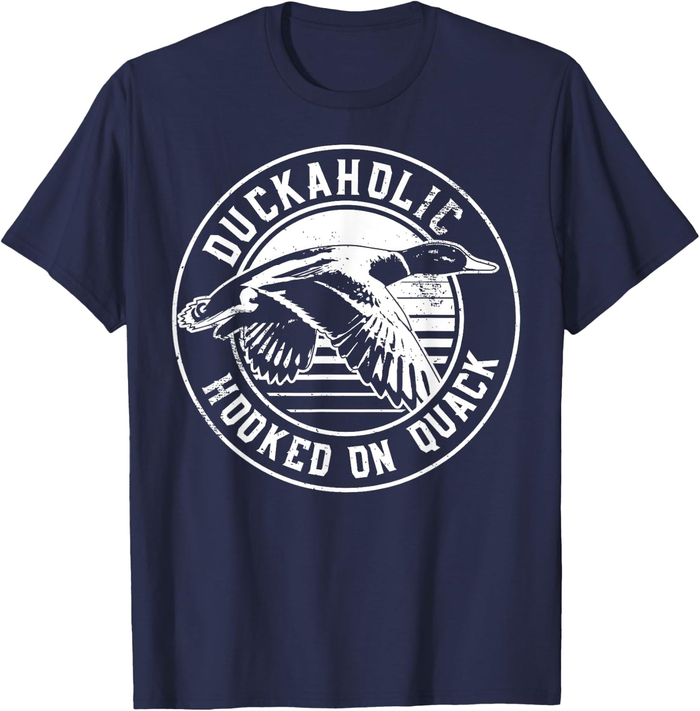 Quack Duck Hunter Duckaholic Gift design T-Shirt - T-Shirt | Navy