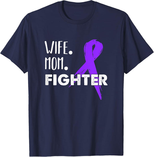 Pancreatic Cancer Awareness Design Gift Support For Moms T-Shirt - T-Shirt | Navy