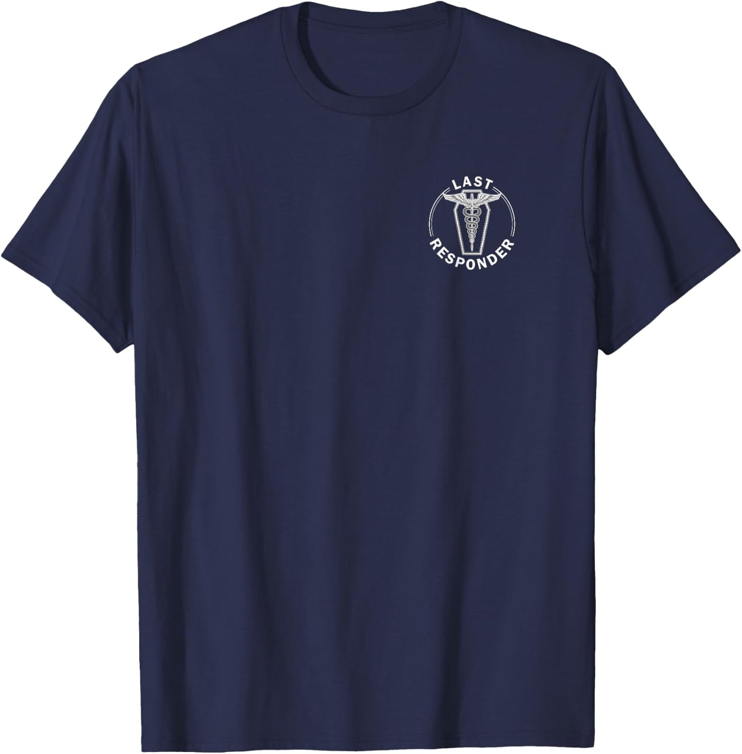 Last Responder Mortician Trocar Caduceus T-Shirt - T-Shirt | Navy