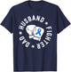 ALS Warrior Dad Husband Father Blue Ribbon Awareness T-Shirt - T-Shirt | Navy