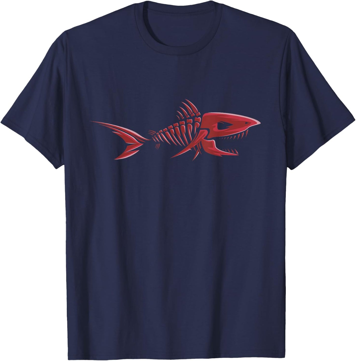 Skeleton Fish T-Shirt - T-Shirt | Navy