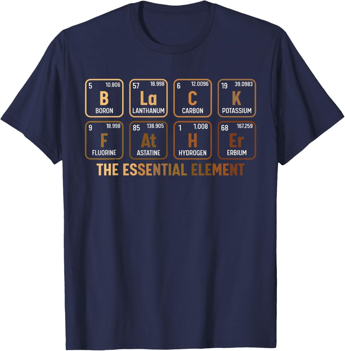 Black Father's Day Black Dad Black Father Essential Element T-Shirt - T-Shirt | Navy