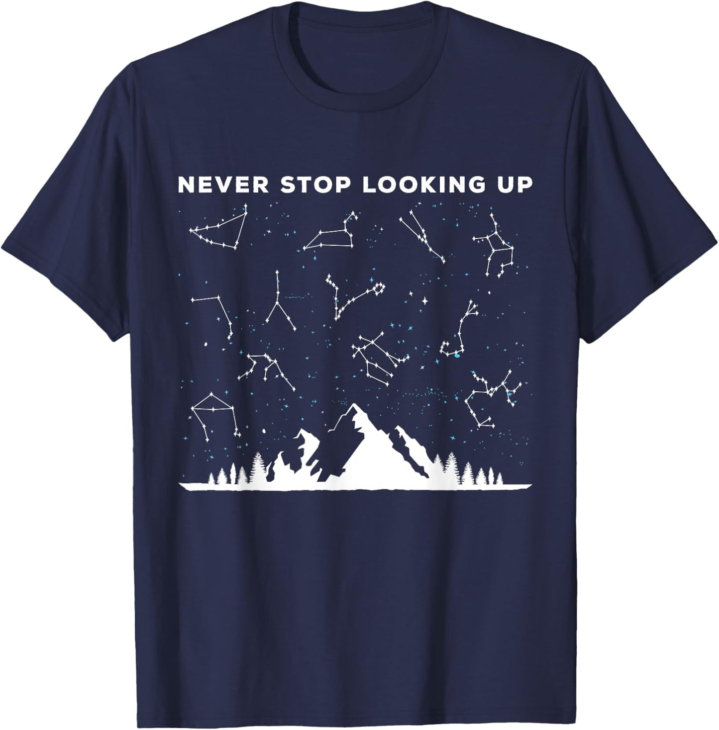 Space Nature Stars Observation - Telescope Physics T-Shirt - T-Shirt | Navy