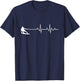 Wakeboard Heartbeat Lake Water Sports Wakeboarding Surfing T-Shirt - T-Shirt | Navy