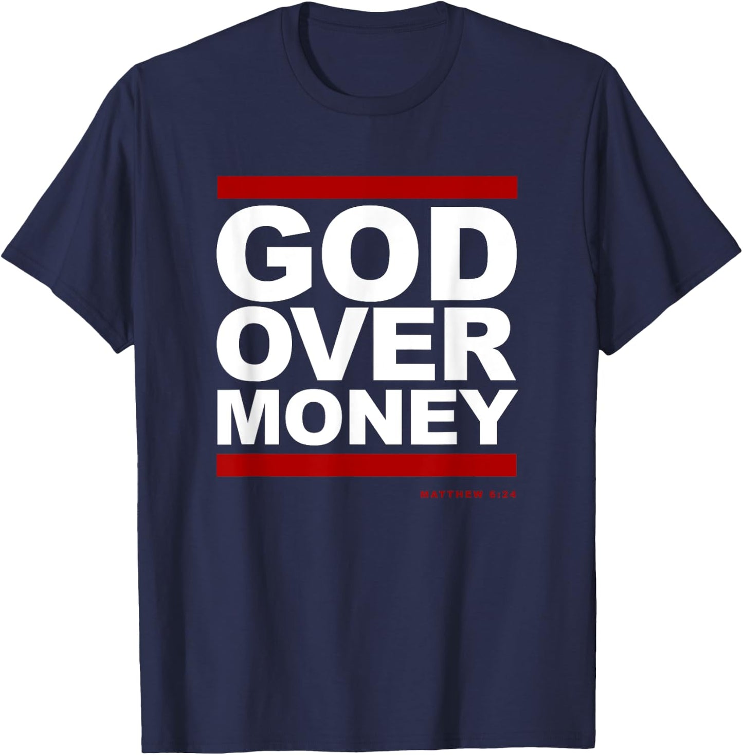 God Over Money T-Shirt - T-Shirt | Navy