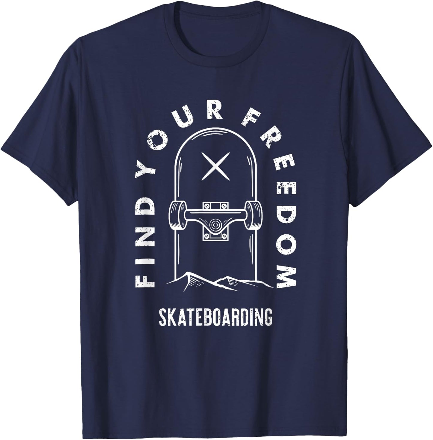Skaters Having Fun Pro Skateboarding life for Teen Boys T-Shirt - T-Shirt | Navy