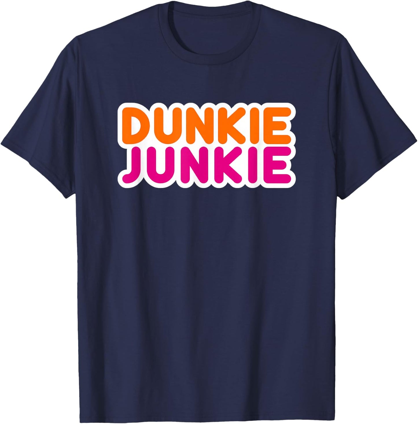 Dunkie Junkie - Funny Coffee Lover Gift T-Shirt - T-Shirt | Navy
