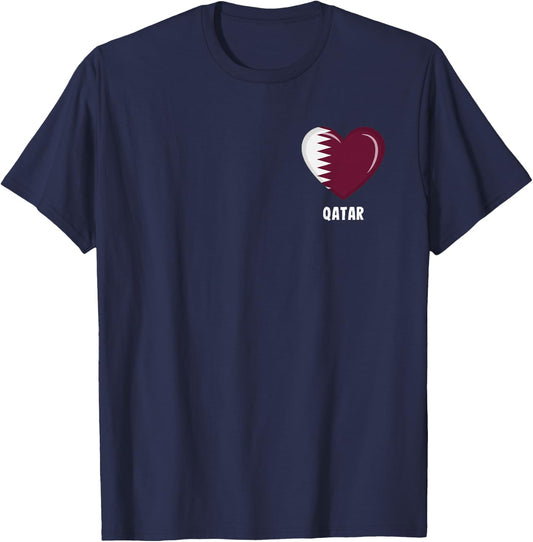Qatar Flag Shirt | Qatari T-Shirt - T-Shirt | Navy