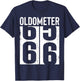 Funny 66 Years Old 66th Birthday Odometer Oldometer Gift Men T-Shirt - T-Shirt | Navy