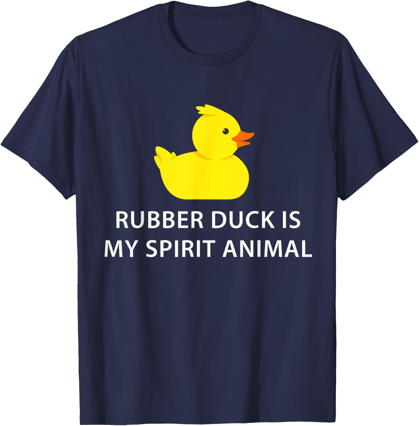 Rubber Duck Spirit Animal Funny Duck T-Shirt - T-Shirt | Navy