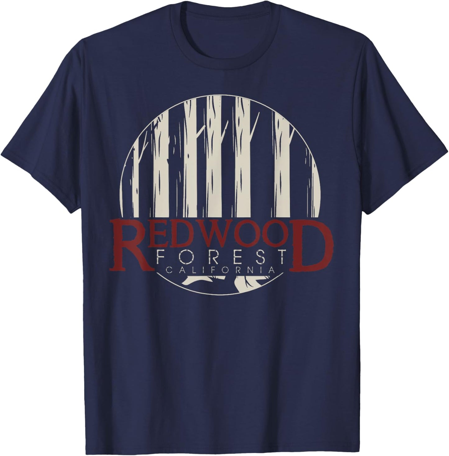 Redwood National Park Shirt, Redwood Forest US Nationalpark T-Shirt - T-Shirt | Navy