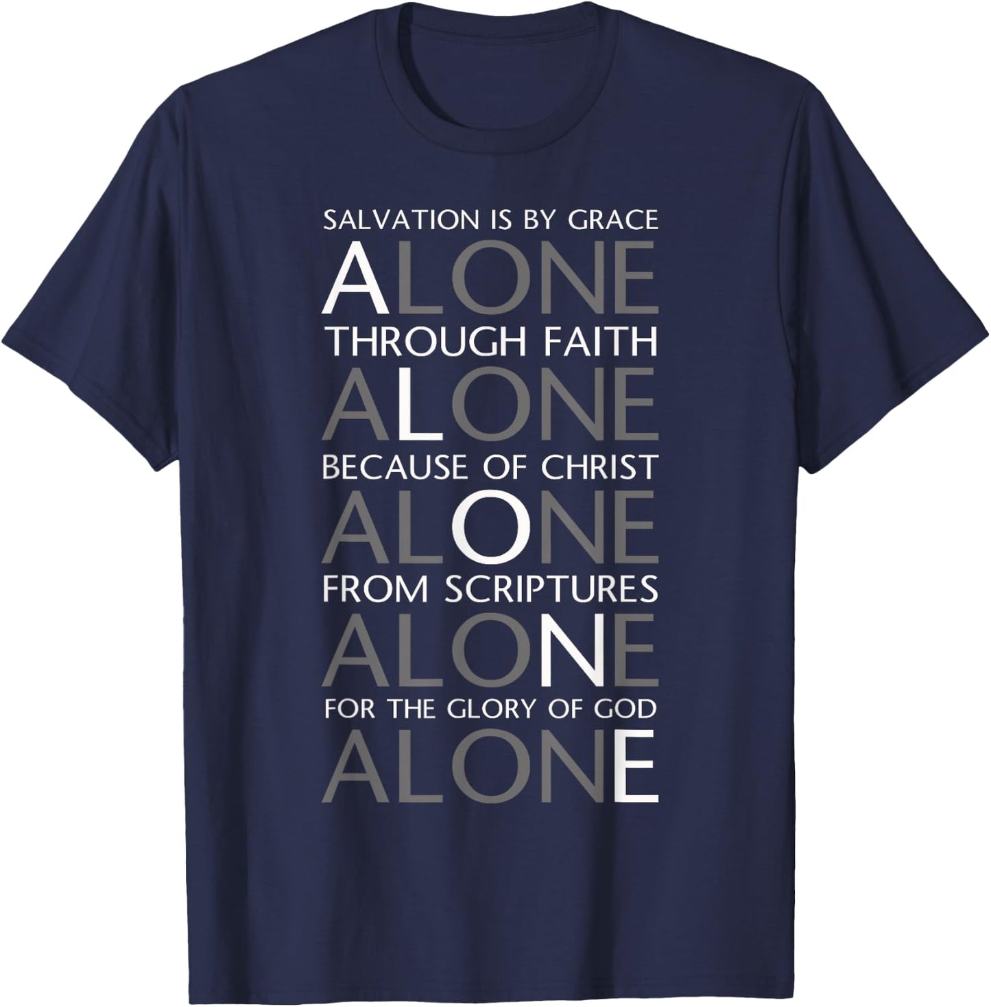 Five Solas of the Reformation T-Shirt - T-Shirt | Navy