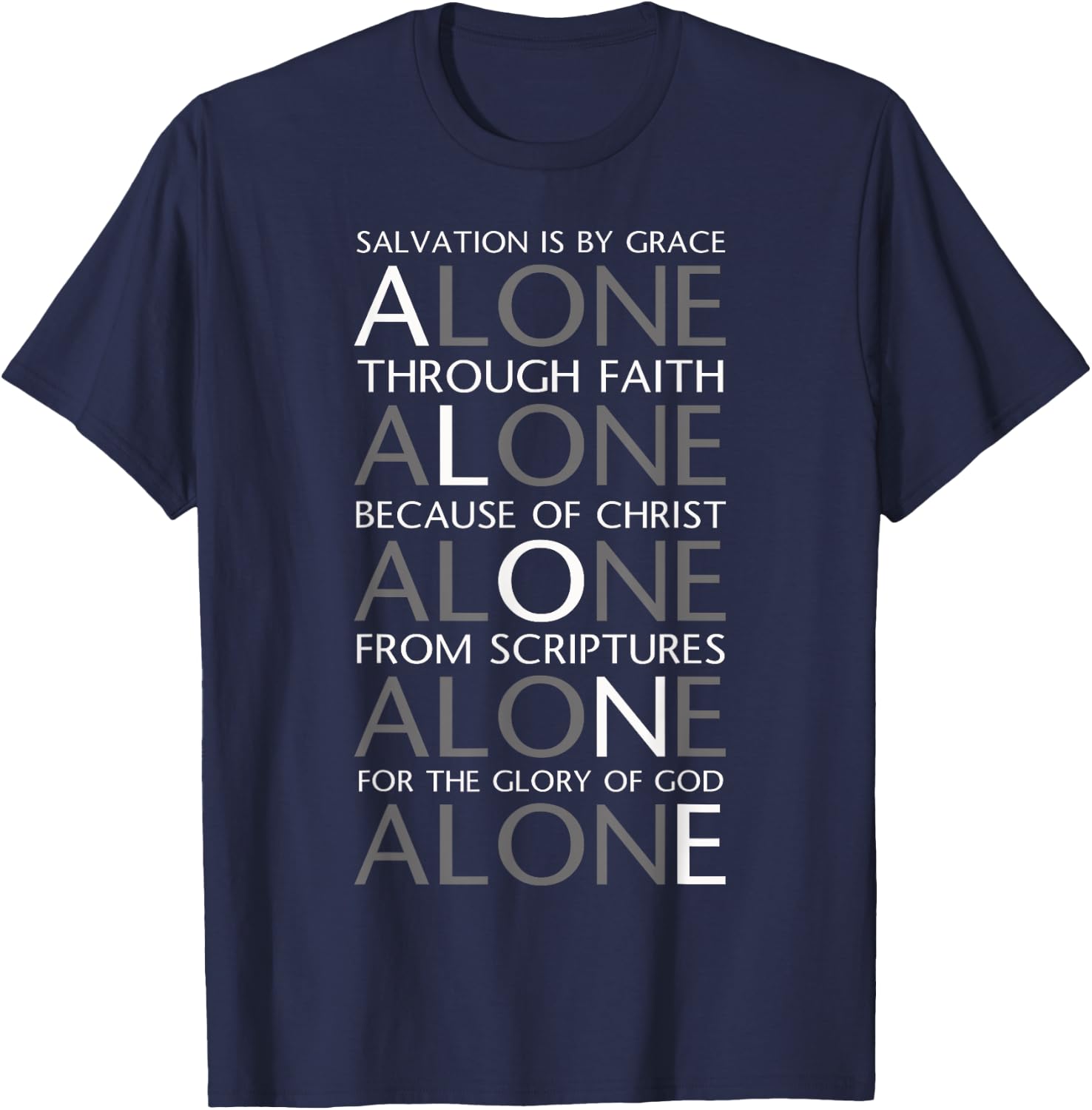 Five Solas of the Reformation T-Shirt - T-Shirt | Navy
