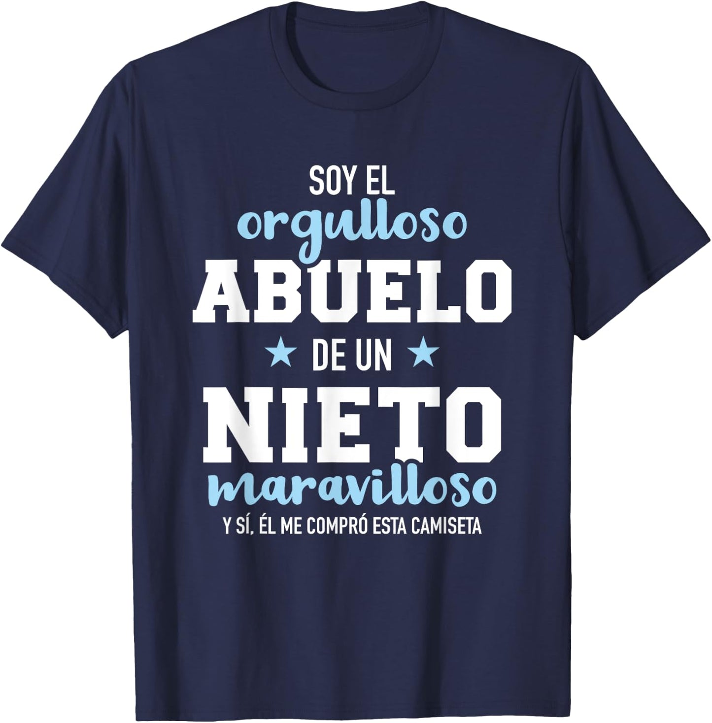 Orgulloso abuelo de un nieto maravilloso T-Shirt - T-Shirt | Navy