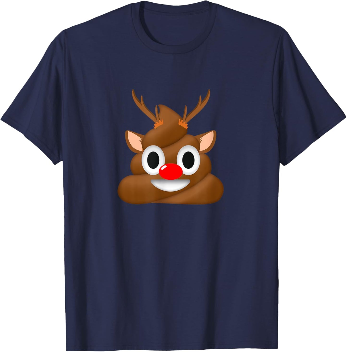 Christmas Reindeer Poop Holiday T-Shirt - T-Shirt | Navy