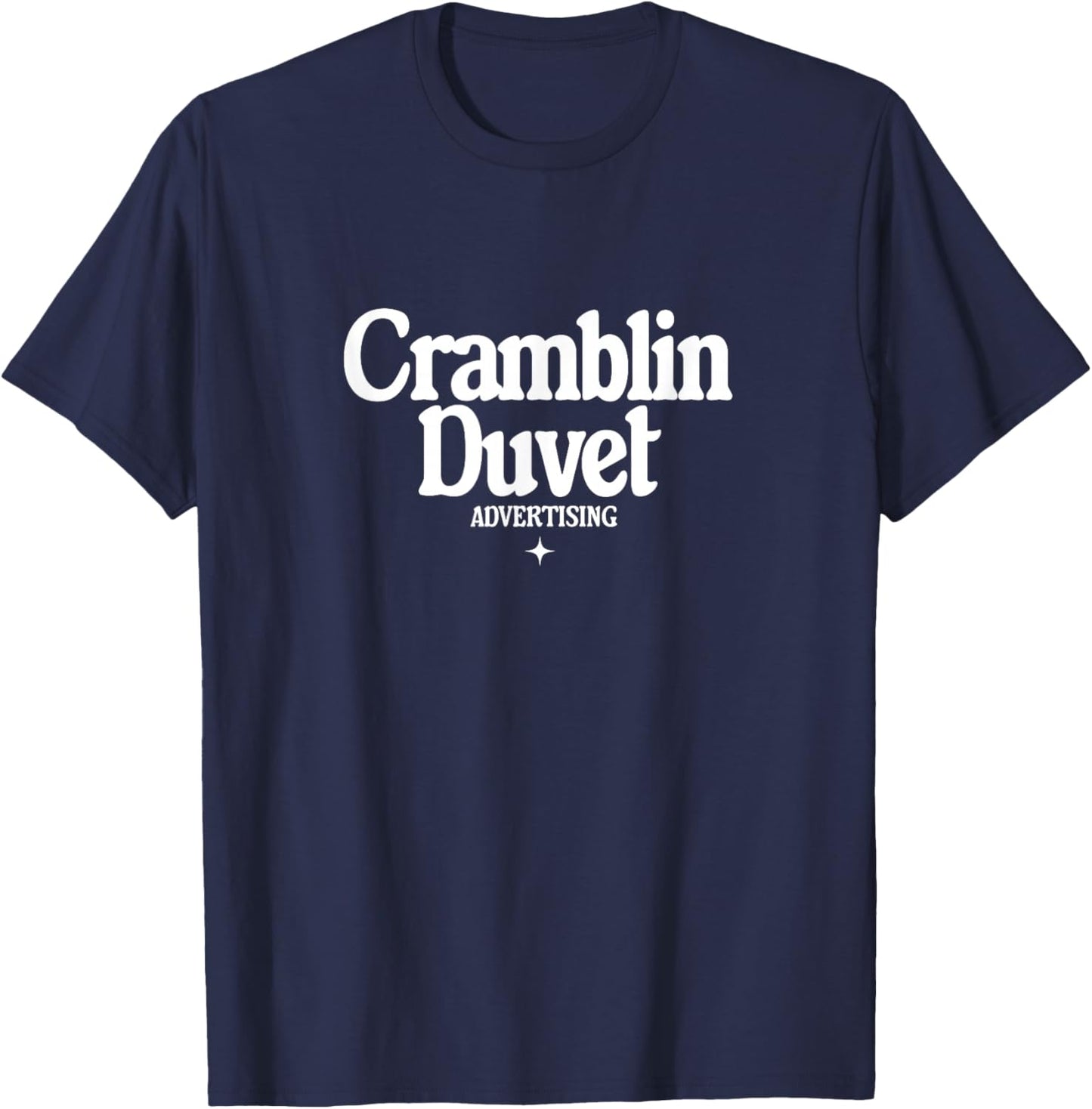 Cramblin Duvet Advertising - retro ad agency logo T-Shirt - T-Shirt | Navy
