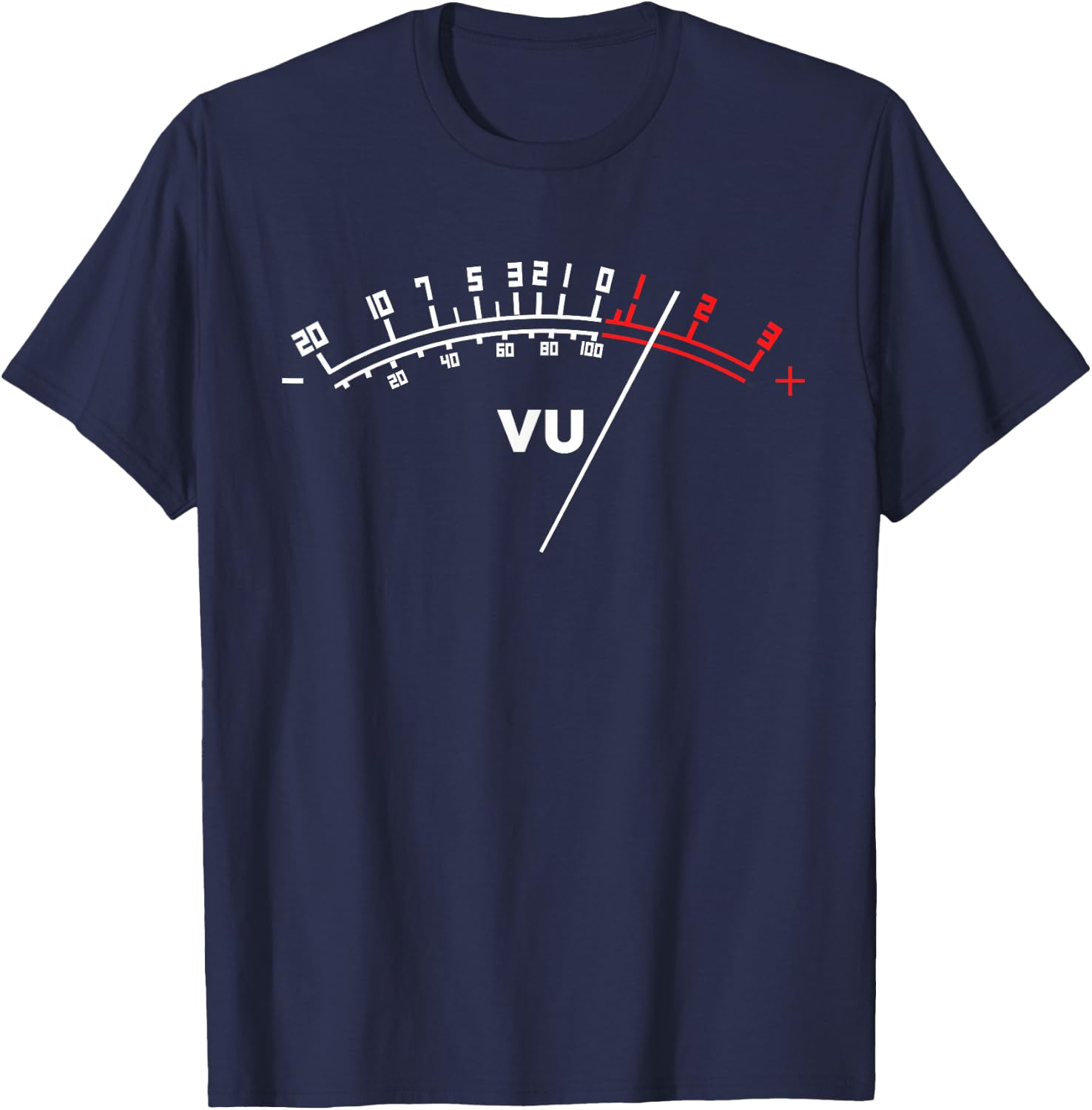 Audio VU Meter Cool Analogue Sound Engineer Gift T-Shirt - T-Shirt | Navy