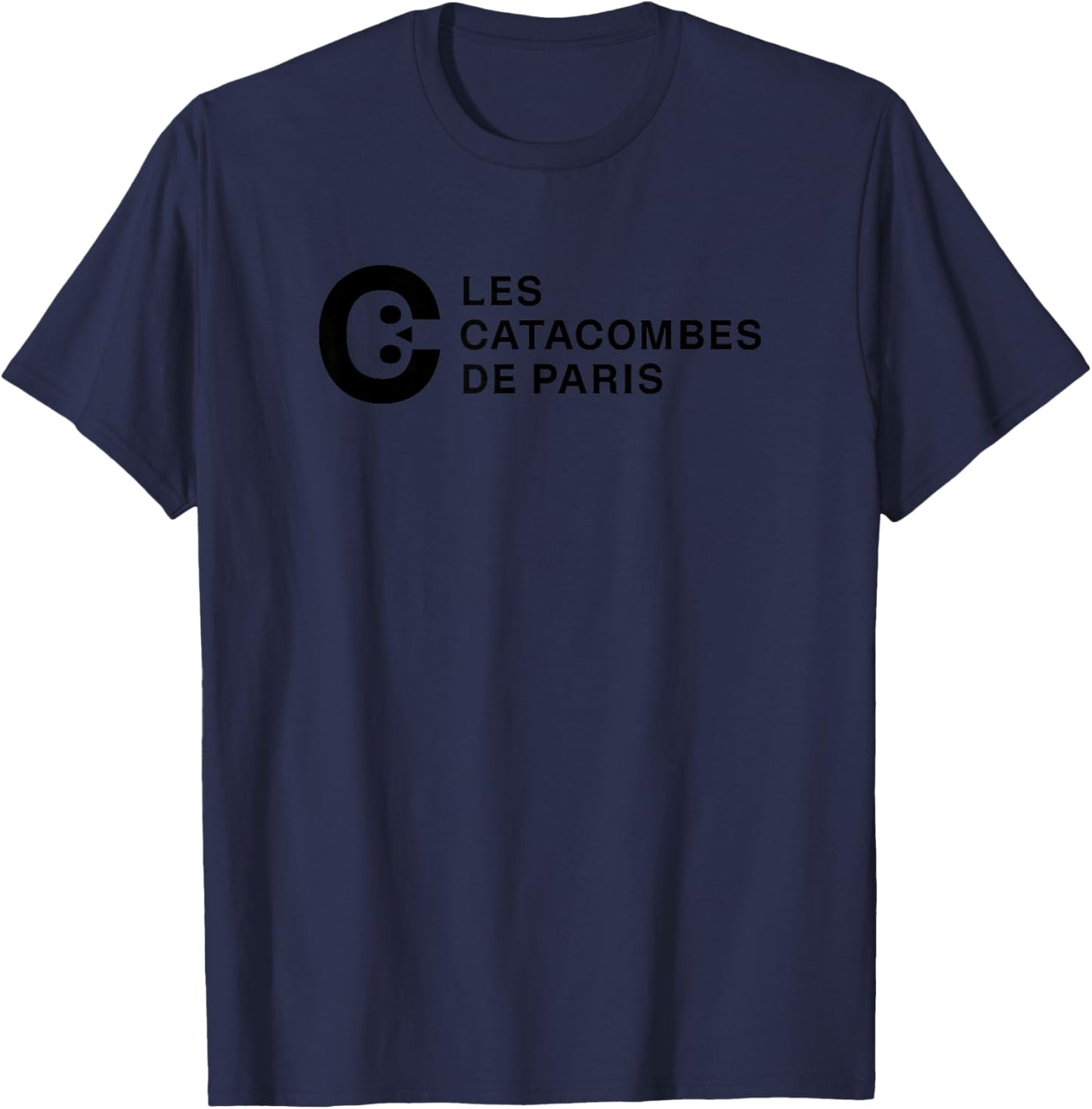 The Catacombs of Paris Black Print T-Shirt - T-Shirt | Navy