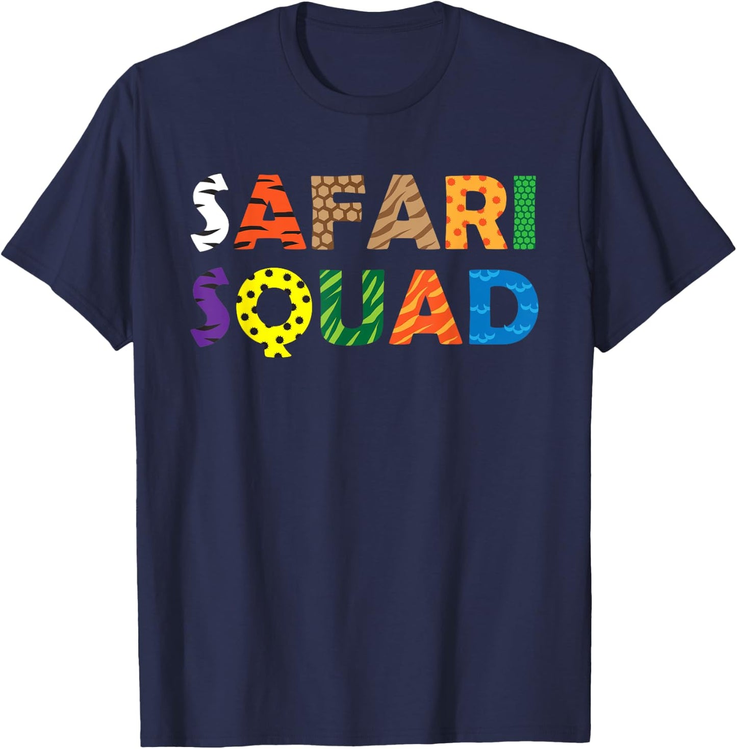 Safari Squad African Summer Vacation Vacay Trip Animal Lover T-Shirt - T-Shirt | Navy