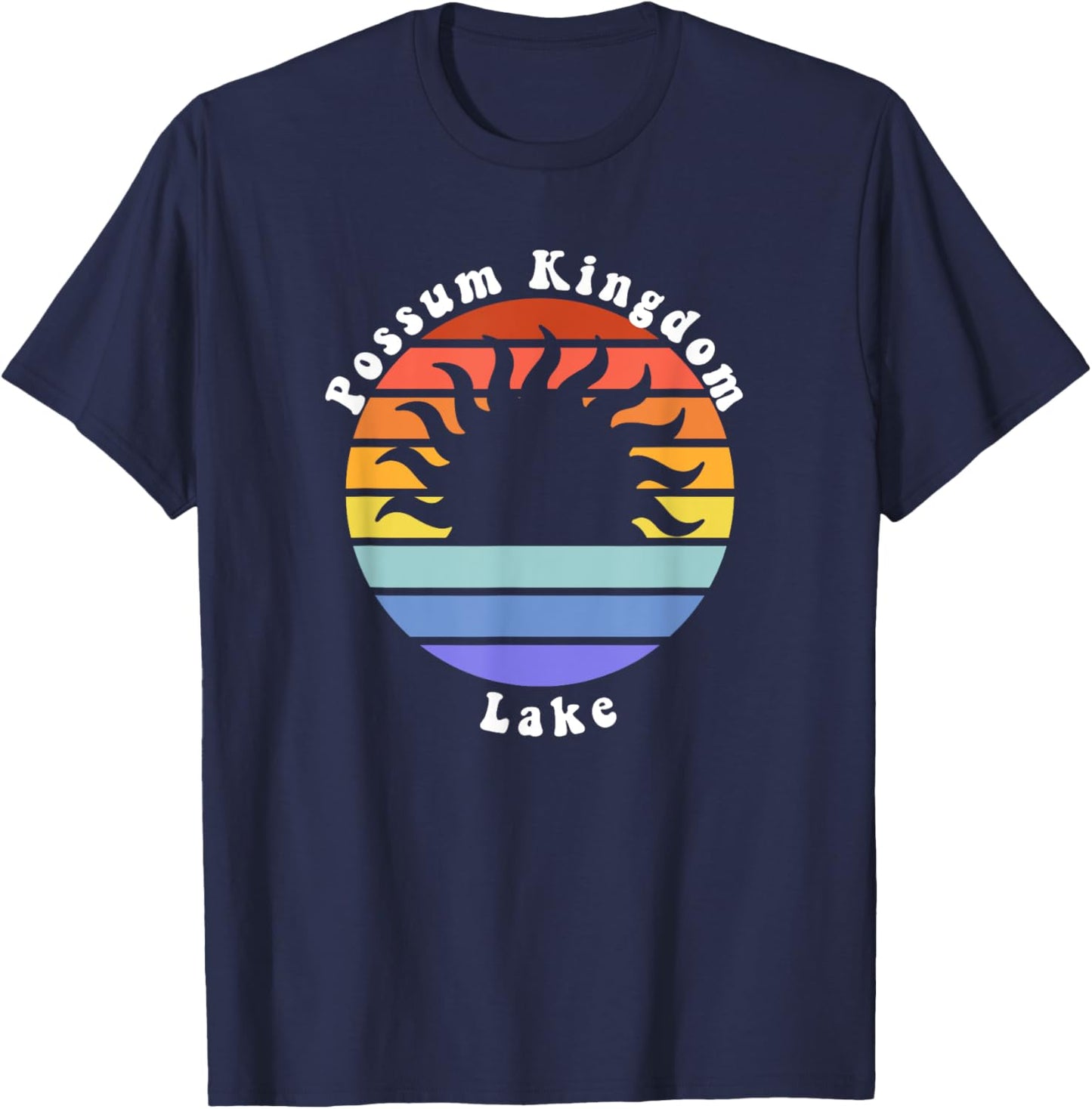 Possum Kingdom Lake Texas TX Sunrise Souvenir Vacation T-Shirt - T-Shirt | Navy