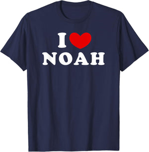 I Love Noah, I Love Noah T-Shirt - T-Shirt | Navy
