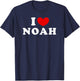 I Love Noah, I Love Noah T-Shirt - T-Shirt | Navy